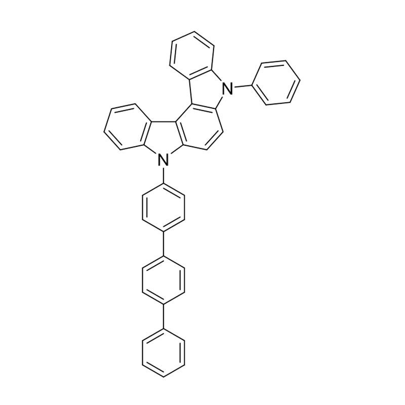 indolo[2,3-c]karbatsoli, 5,8-dihydro-5-fenyyli-8-[1,1':4',1'-terfenyyli]-4-yyli-